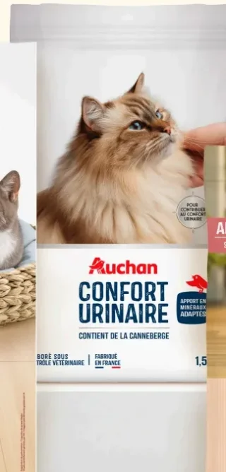 Croquettes Confort Urinaire pour chat adulte Auchan