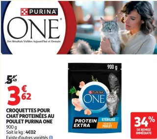 Croquettes pour chat protéinées au poulet Purina One