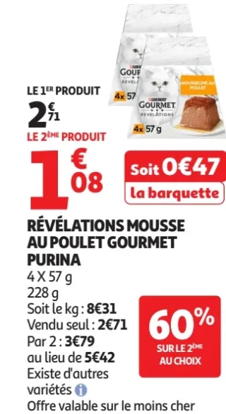 Révélations Mousse au Poulet Gourmet Purina