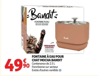 Fontaine à eau pour chat Mocha Bandit