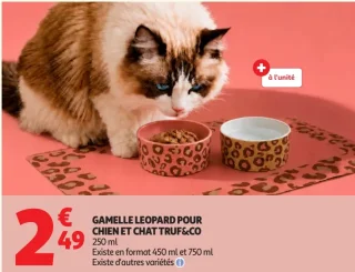 Gamelle Léopard pour chien et chat Truf&Co