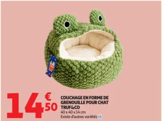 COUCHAGE EN FORME DE GRENOUILLE POUR CHAT TRUF&CO
