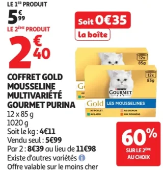 Coffret Gold Mousseline multivariété Gourmet Purina