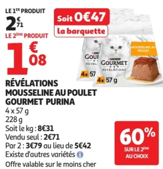 Révélations Mousseline au poulet Gourmet Purina