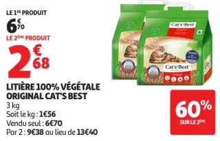 Litière 100% végétale Original Cat's Best