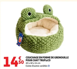 Couchage en forme de grenouille pour chat TRUF&CO