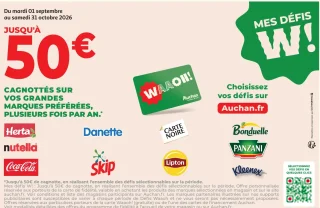 Cagnotte Mes Défis W! - Jusqu'à 50€ cagnottés sur vos grandes marques préférées