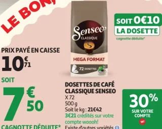 Dosettes de café classique Senseo