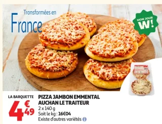 Pizza Jambon Emmental Auchan Le Traiteur