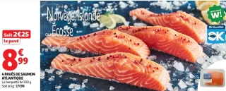 4 PAVÉS DE SAUMON ATLANTIQUE