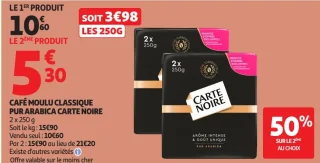 Café moulu classique pur arabica Carte Noire