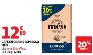 Café en grains espresso Méo