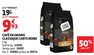 Café en grains classique Carte Noire