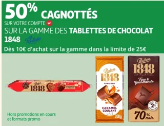 Tablettes de chocolat Poulain 1848