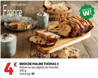 Brioche Maline Thomas ® Nature ou aux pépites de chocolat