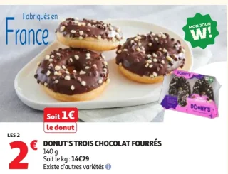 Donut's trois chocolat fourrés