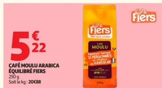 Café moulu Arabica équilibré Fiers