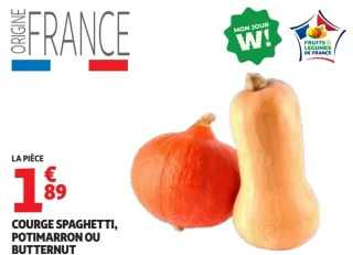 Courge spaghetti, potimarron ou butternut
