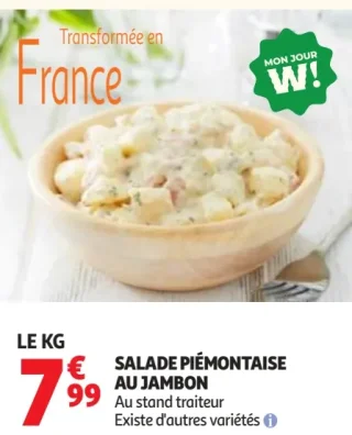 Salade piémontaise au jambon