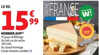 MORBIER AOP 75 jours d'affinage