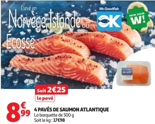 4 Pavés de saumon Atlantique