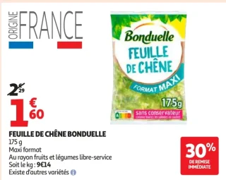 Feuille de chêne Bonduelle