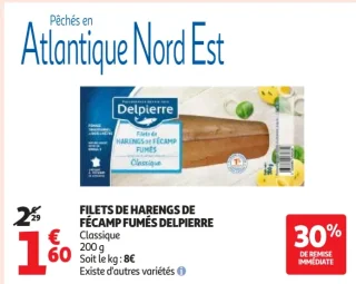 Filets de harengs de Fécamp fumés Delpierre