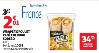 WRAPER'S POULET PANÉ CHEDDAR SODEBO