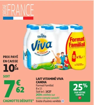 LAIT VITAMINÉ VIVA CANDIA