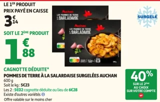 Pommes de terre à la salardaise surgelées Auchan