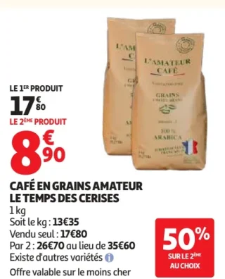 CAFÉ EN GRAINS AMATEUR LE TEMPS DES CERISES