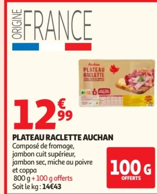 Plateau Raclette Auchan