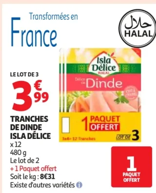 Tranches de dinde Isla Délice
