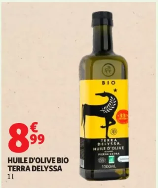 Huile d'olive vierge extra Bio Terra Delyssa
