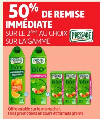 Gamme de boissons Pressade Bio