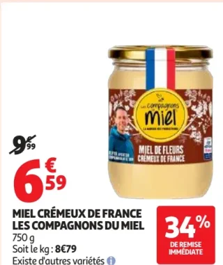 Miel crémeux de France Les Compagnons du Miel