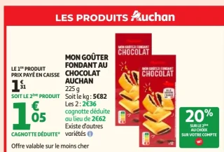 Mon Goûter Fondant au Chocolat Auchan