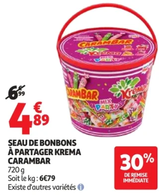 SEAU DE BONBONS À PARTAGER KREMA CARAMBAR