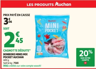 BONBONS MINIS MIX POCKET AUCHAN