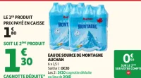 Eau de source de montagne Auchan
