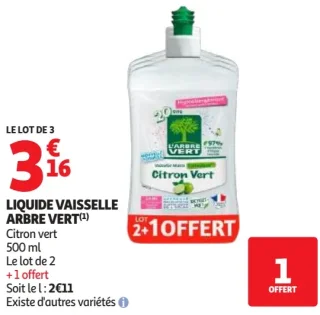 Liquide vaisselle Arbre Vert Citron Vert