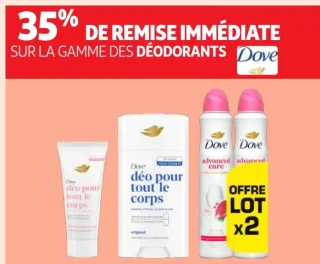 Gamme des déodorants Dove
