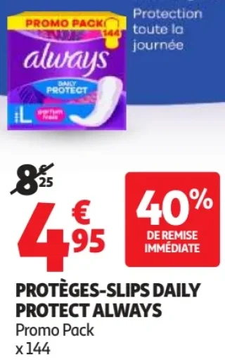 Protèges-Slips Daily Protect Always Promo Pack x 144