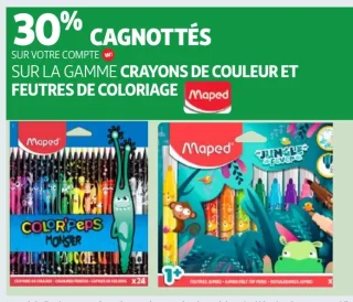 CRAYONS DE COULEUR ET FEUTRES DE COLORIAGE MAPED