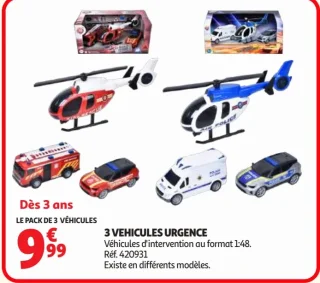 3 VEHICULES URGENCE
