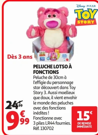 Peluche Lotso à fonctions Toy Story