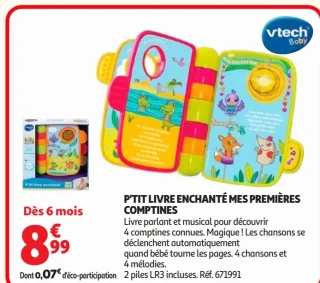 P'tit livre enchanté mes premières comptines vtech Baby