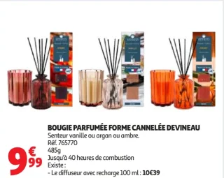Bougie Parfumée Forme Cannelée Devineau