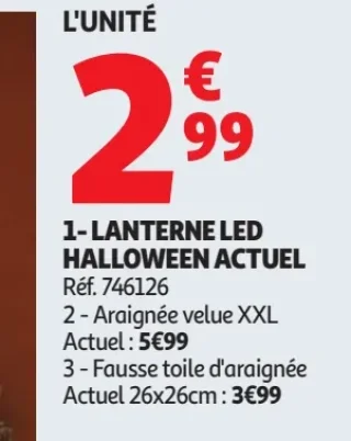 1-Lanterne LED Halloween actuel