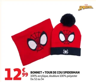 Bonnet + tour de cou Spiderman